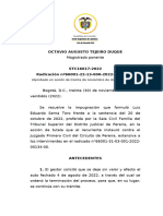 CSJ 2022 Solicitud de Aclaración Interrumpe El Término