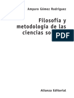 Filosofia y Metodologia de Las Ciencias Sociales - Amparo Gomez Rodriguez (Indice)