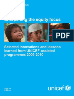 Sharpening The Equity Focus: Selected Innovations and Lessons Learned From UNICEF-assisted Programmes 2009-2010