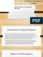 Different Tariff Systems & Availability Based Tariff (ABT)