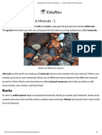 Detailed Notes - Rocks and Minerals - 1 - Science Class 5 PDF Download