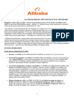 Alibaba Group Announces March Quarter 2024 and Fiscal Year 2024 Results