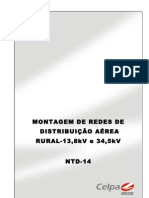 NTD-14 - Montagem de Redes de Distribuição Aéreas Rurais - 13,8kV e 34,5kV