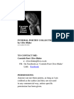 Clive Blake's Funeral Poetry Collection - Feb 2024