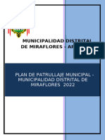 Plan de Patrullaje Mixto de Miraflores