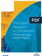 The Impact of The Recession On Construction Professionals: A View From The Front Line