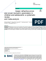 Correlation Between Refractive Errors and Ocular Biometric Parameters in Children and Adolescents