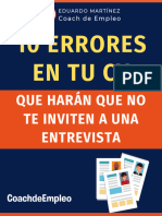 10 Errores en Tu CV