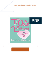 Full Download Te Odio Pero Bésame Isabel Keats PDF