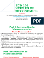 Lecture 1 - Introduction To Macroeconomics