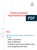 1 Research Question - Hypothesis