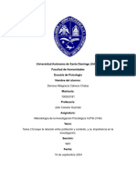 Denisse Cabrera - Tarea 2 - Ensayo Sobre La Relación Entre Población y Contexto, y Su Importancia en La Investigación