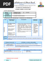 Iii-E10 S2 Sesión D4 Plan Lector Leemos Sobre El Reciclaje Ok