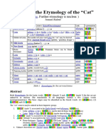Notices For The Etymology of The "Cat"