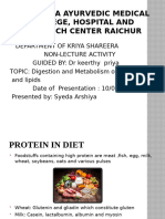 Digestion and Metabolism of Carbohydrates and Protein