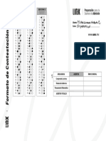 Hoja de Respuestas Examen de Admisión