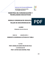 Taller de Educomunicación para La MCyTE