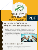 DEJ40052 4.0 Quality in Operation Management