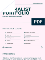 Pale Pink and Green Modern Minimalist Designer Portfolio Presentation