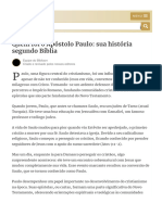 Quem Foi o Apóstolo Paulo - Sua História Segundo Bíblia - Respostas Bíblicas