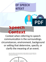 Types of Speech Context M5