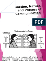 Nature, Function and Process of Communication