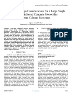 Structural Design Considerations For A Large Single Span Reinforced Concrete Monolithic Beam-Column Structures