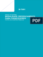 M-Ti091-Modalidade Credenciamento para Fornecedores