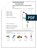 Air and Water Resistance Worksheet