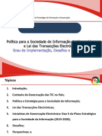 V6 Apresentacao Da Politica de Sociedade Da Informacao e Lei de Transaccoes Electronicas - WEBINAR 29.07.21 LC Final 280720211