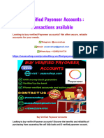 Buy Verified Payoneer Accounts - Transactions Available