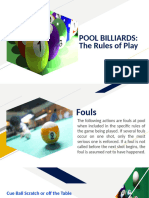 FOULS Rules in Billiards