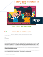 4 Años PROYECTO Creamos Títeres y Drmatizamos Un Cuento