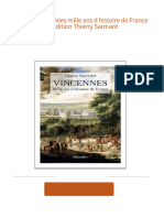 PDF Vincennes Mille Ans D Histoire de France 1st Edition Thierry Sarmant Download