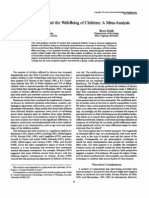 Parental Divorce and The Weil-Being of Children: A Meta-Analysis