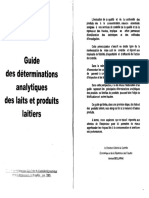 G Determination Analytiques Des Laits