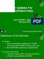 D Taxation Updates For Coops by Dean Estelita C. Aguirre