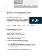 Ficha Explicações - 7 - 11ºquímica