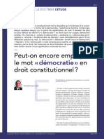 Ph. Blachèr, Peut-On Encore Employer Le Mot Démocratie en Droit Constitutionnel - 2