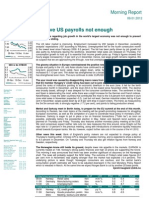 Positive US Payrolls Not Enough: Morning Report