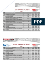 Training Calendar (Jan - Dec 2012)