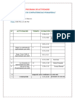 Programa de Actividades