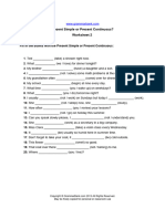 Present Simple Vs Present Continuous Worksheet2