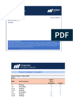 CFI Project Budget Template