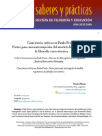 Conciencia Critica en Paulo Freire Notas para Una