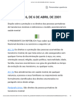 Lei No 10.216, de 6 de Abril de 2001 - Modo Leitor