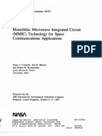 Monolithic Microwave Integrated Circuit (MMIC) Technology For Space Communications Applications