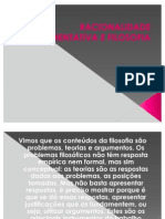 Racionalidade Argumentativa e Filosofia