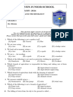 Grade 3 Agriculture and ICT Paper 1 Mid Year 2024 Exam - Kinder-Haven Junior School