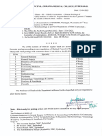 Phase III Clinical Postings and Theory Time Table of 2020 21 Regular